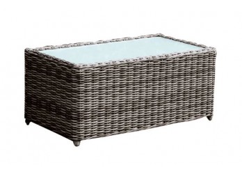 ΤΡΑΠΕΖΑΚΙ GREY BROWN ALU WICKER 